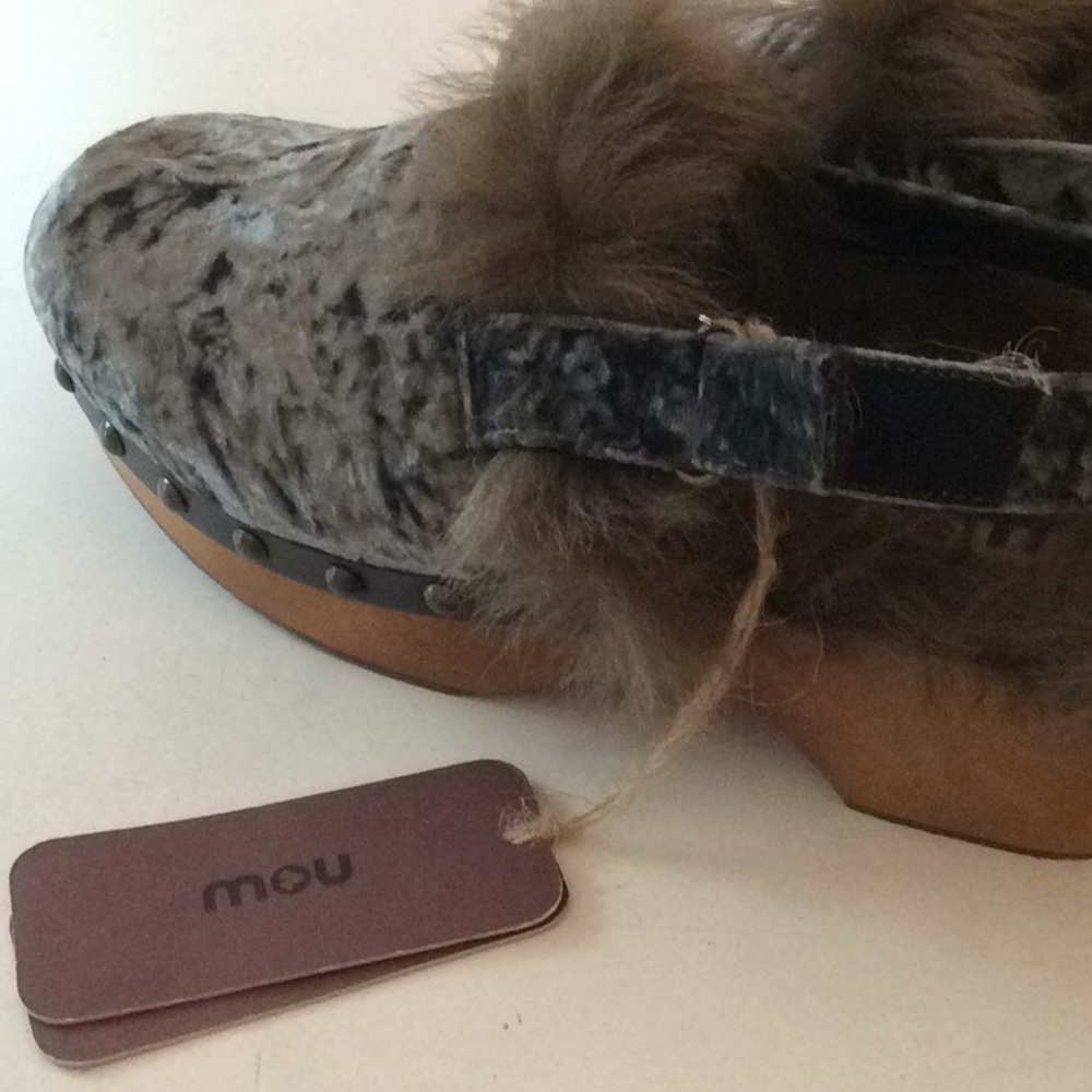 Velvet fur clogs mou - Picture 4 of 5